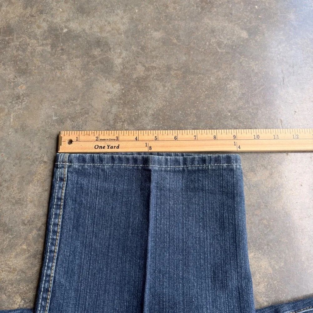 Existo Mens 32 Baggy Wide Leg Jeans Dark Wash Gold Crest Embroidered Y2K Blue‎